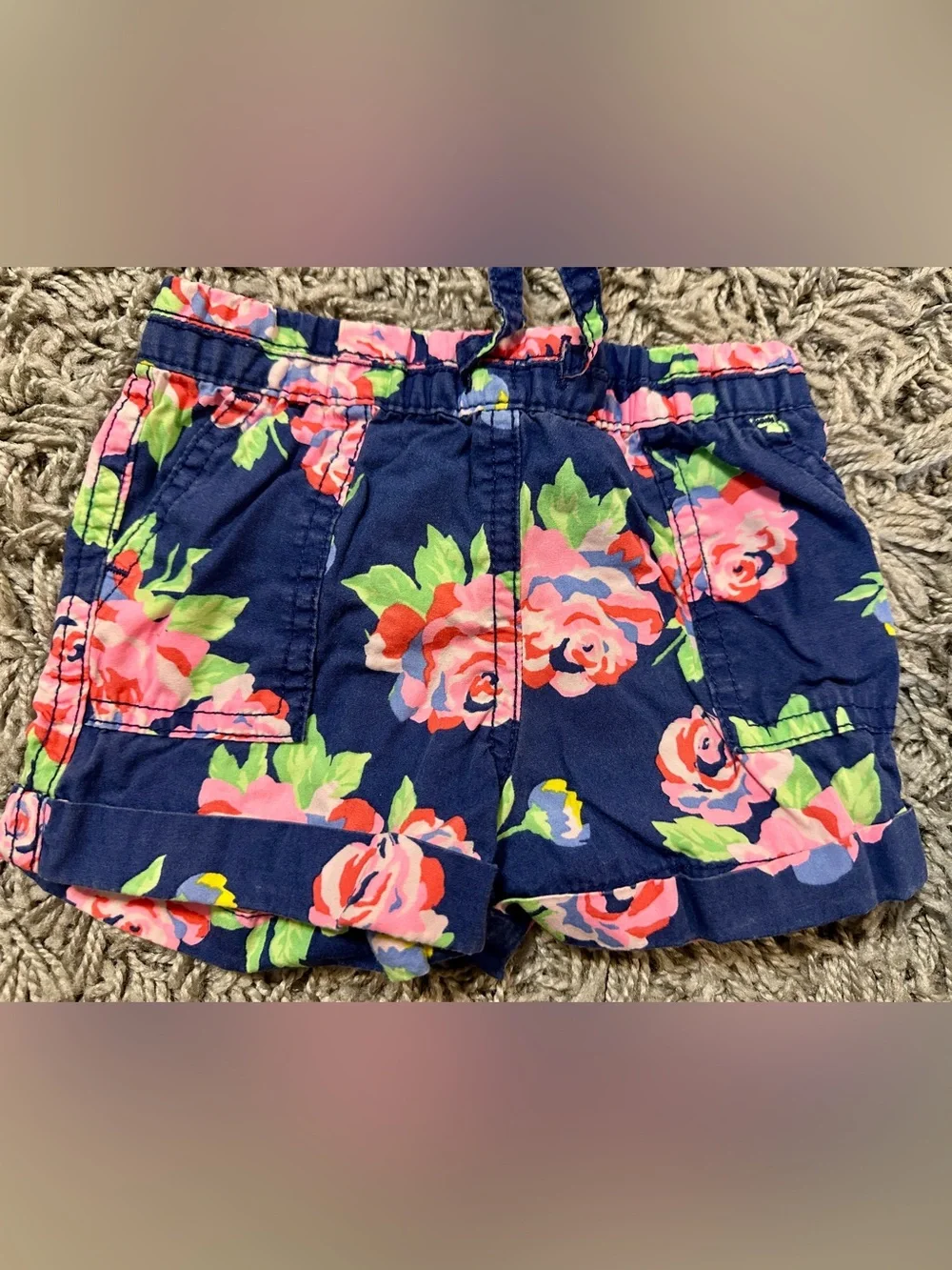 The Children's Place Pink Multicolor Striped Knit Shorts - Girls